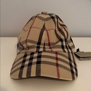 Burberry Khaki Plaid Baseball Cap